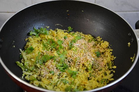 Cabbage Poha