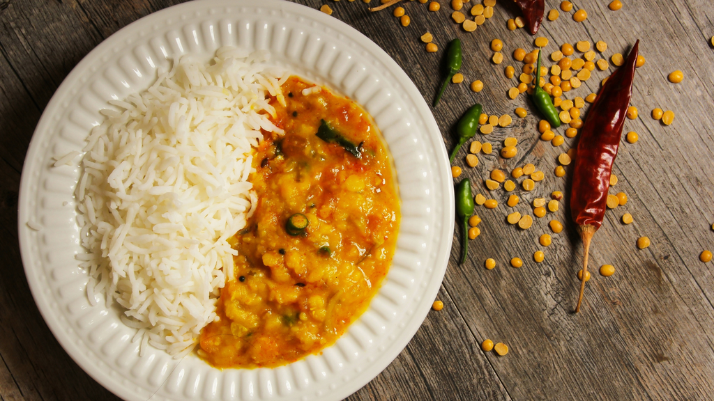 Daal Tadka Rice with Bhoj Masale