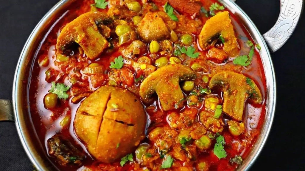 Dhaba Style Matar Mushroom Recipe