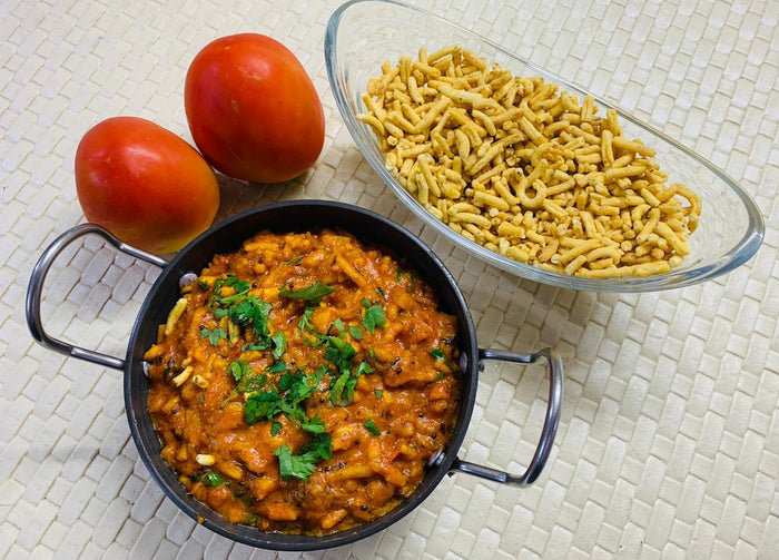 Sev Tamatar Nu Saag Recipe