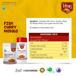 Fish Curry Masala - 200g by Bhoj Masale