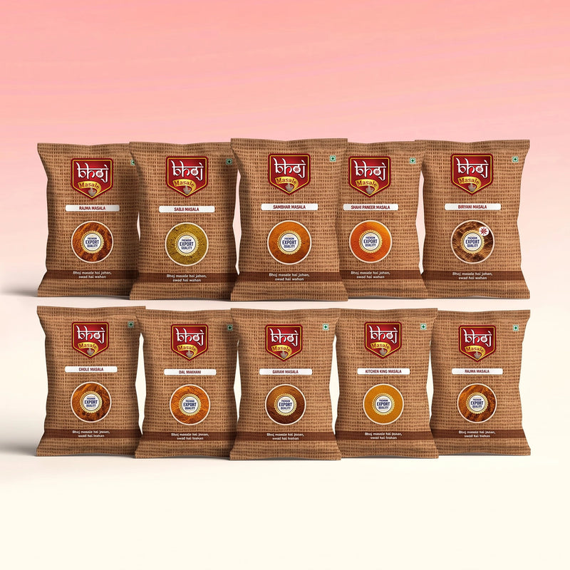 Blended Range Masale Combo 1kg | 10 Best-Selling Masalas for Complete Indian Cooking