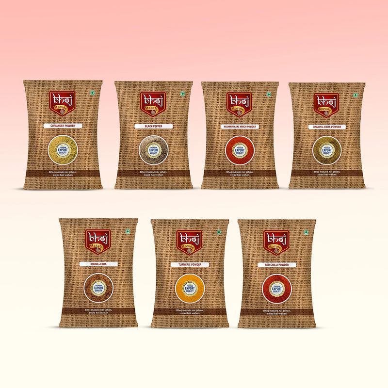 Daily Use Masale Combo 700g | 7 Essential Jain Spices for Everyday Cooking