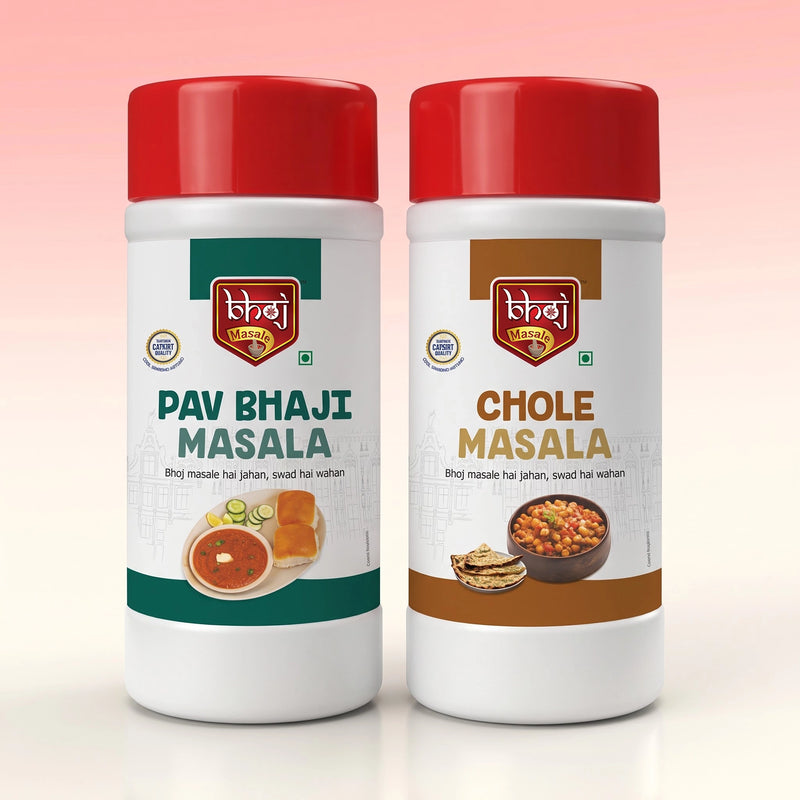 Pav Bhaji Masala & Chole Masala Combo 1kg | Restaurant-Style Indian Favourites