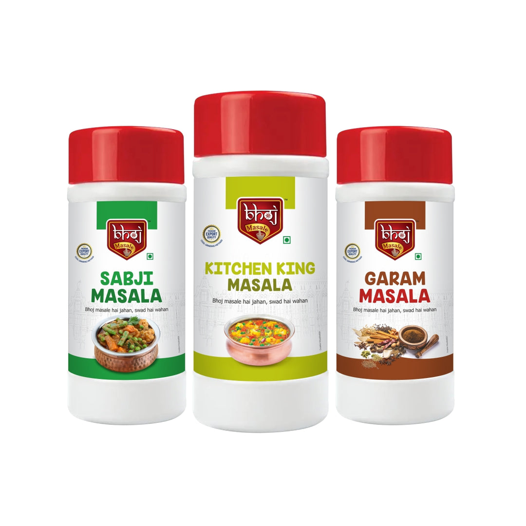 Sabji , Kitchen King & Garam Masala Combo / Daily Use Masala Combo by Bhoj Masale