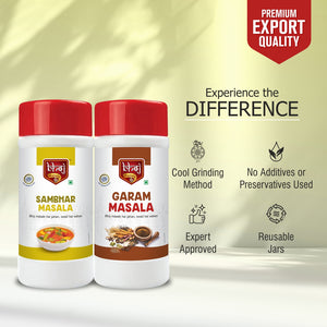 Sambhar Masala & Garam Masala-1000g Combo Pack ( 2 x 500g each)