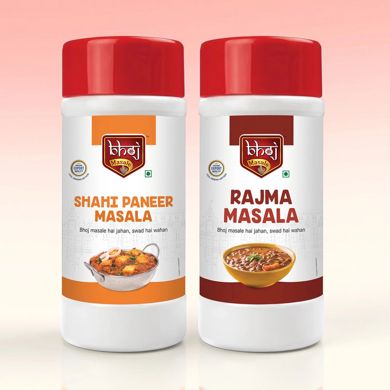 Shahi Paneer Masala & Rajma Masala Combo 1kg (net 2x450g) | Royal Punjabi Flavours in One Combo
