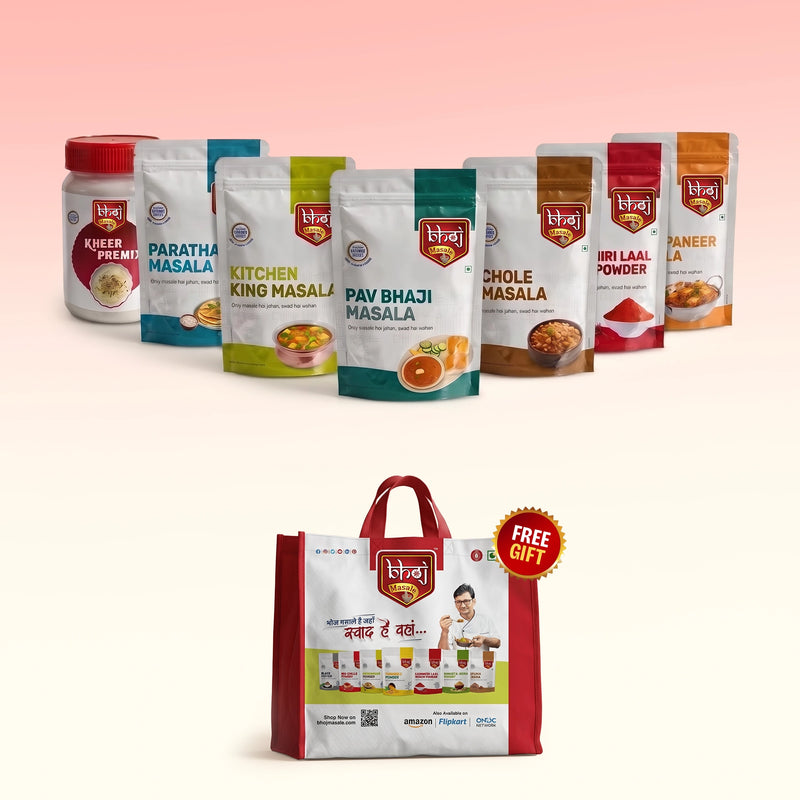 The Best of Bhoj Combo @ ₹1100 | 7 Bestselling Satvik Favourites + FREE Shopping Bag