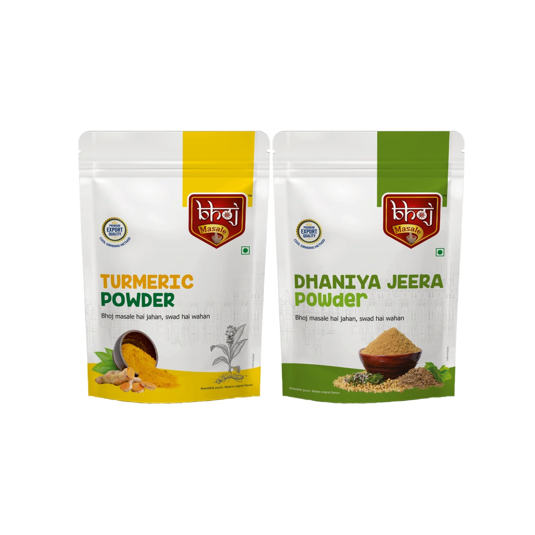 Turmeric Powder & Dhania Jeera Powder Combo 400gm (2 × 200g each)