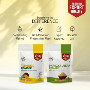 Turmeric Powder & Dhania Jeera Powder Combo 400gm (2 × 200g each)