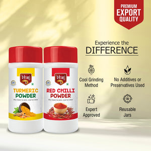 Turmeric Powder & Red Chilli Powder Combo Pack 1000g ( 2 x 500g each)