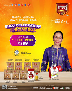 Bhoj Celebration Special Box | 9 Bhoj Favourites + FREE Red Shopping Bag - Bhoj Masale
