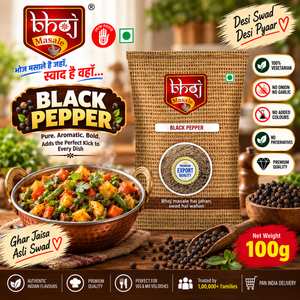 Black Pepper Powder 100g | Premium Kali Mirchi from Kerala - Bhoj Masale