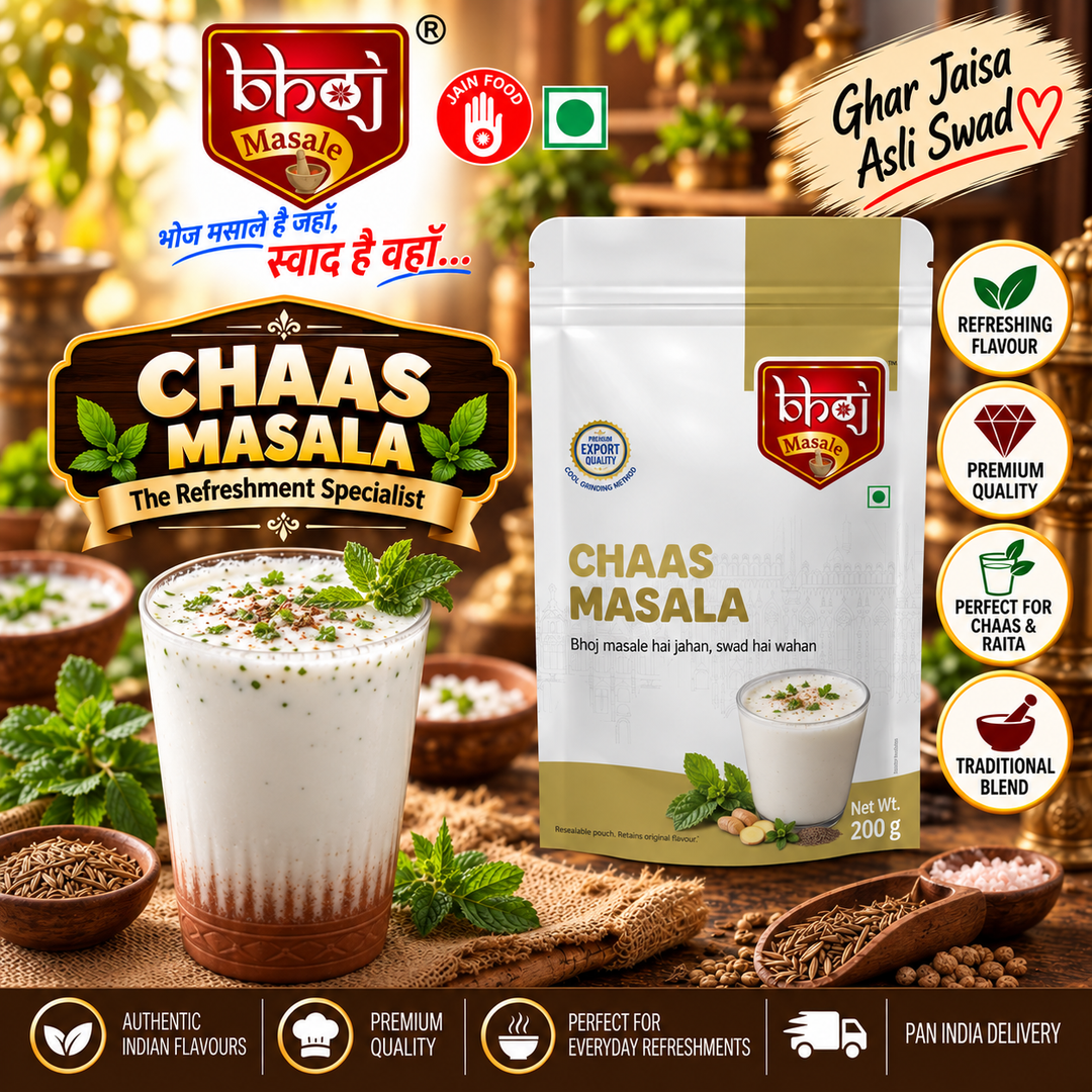 Chaas Masala 200g Zip Lock Pouch | The Refreshing Touch for Every Glass of Chaas - Bhoj Masale