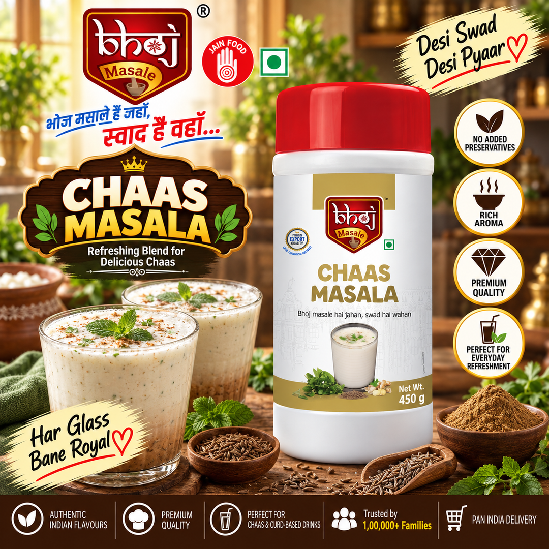 Chaas Masala PET Jar 500g (Net 450g) | Refreshing Buttermilk Spice Blend - Bhoj Masale