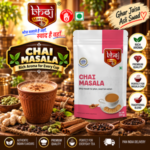 Chai Masala 200g Zip Lock Pouch | Inspired by Mumbai's Kadak Tapri Chai - Bhoj Masale