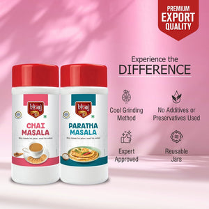 Chai Masala & Paratha Masala 1000g Combo Pack (2x 450g net each) - Bhoj Masale