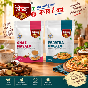 Chai Masala & Paratha Masala Combo Pack | 400g (2 x 200g) | India's Favourite Breakfast Duo - Bhoj Masale