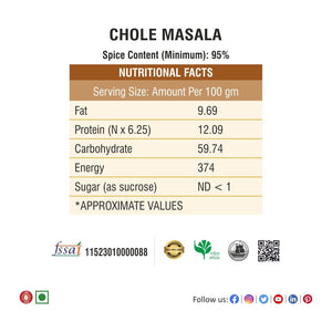Chole Masala 1000g ( Pack of 2 x 450g net) - Bhoj Masale