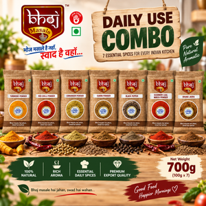 Daily Use Masale Combo 700g | 7 Essential Jain Spices for Everyday Cooking - Bhoj Masale