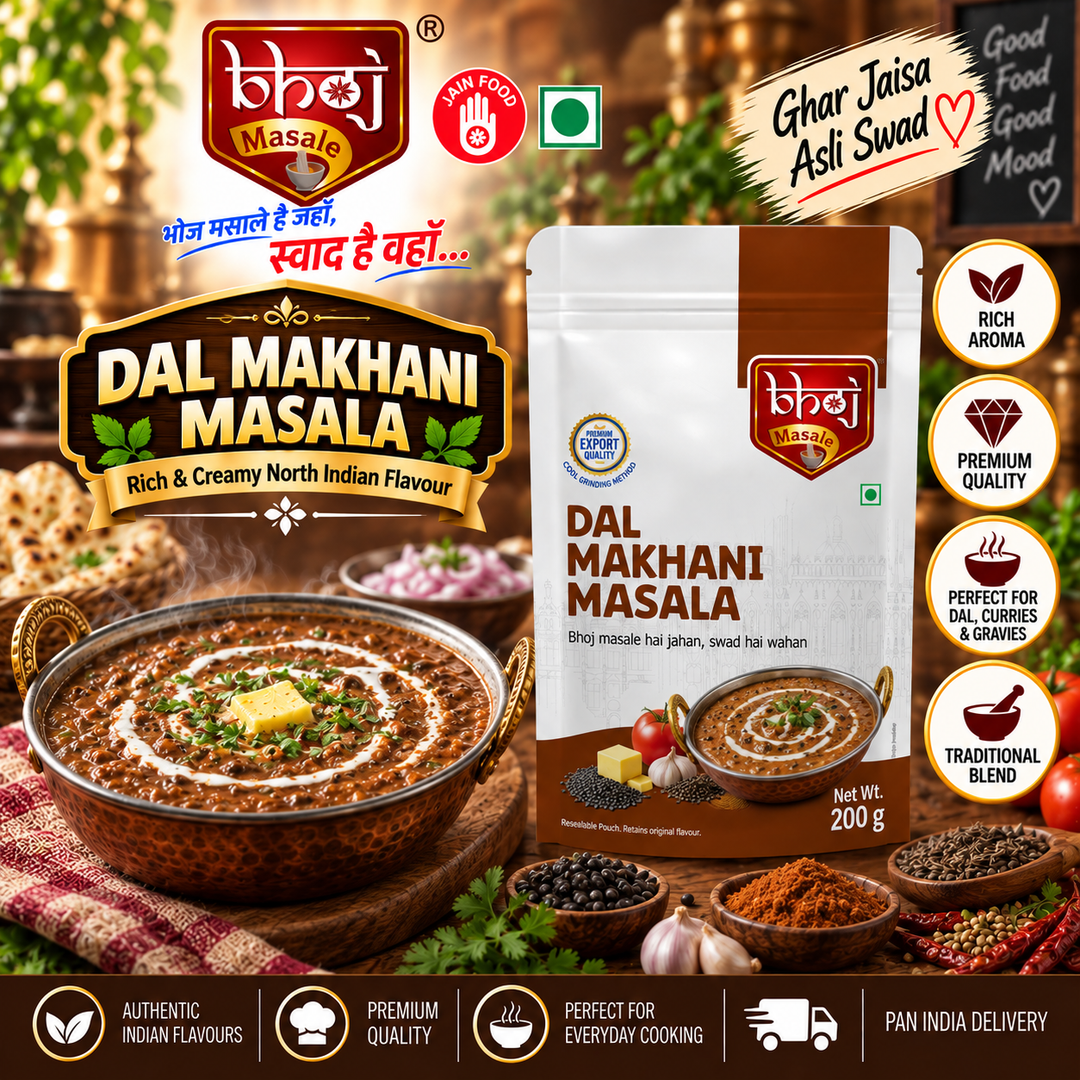 Dal Makhni Masala 200g Zip Lock Pouch | Authentic Punjabi Dal Makhni Masala - Bhoj Masale