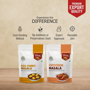 Egg Curry & Chicken Masala Combo 400gm (200g each) - Bhoj Masale