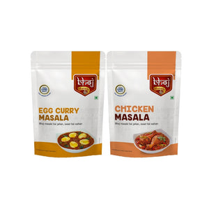 Egg Curry & Chicken Masala Combo 400gm (200g each) - Bhoj Masale