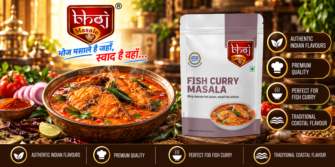 Fish Curry Masala 200g Zip Lock Pouch | The Traditional Coastal Curry Specialist - Bhoj Masale