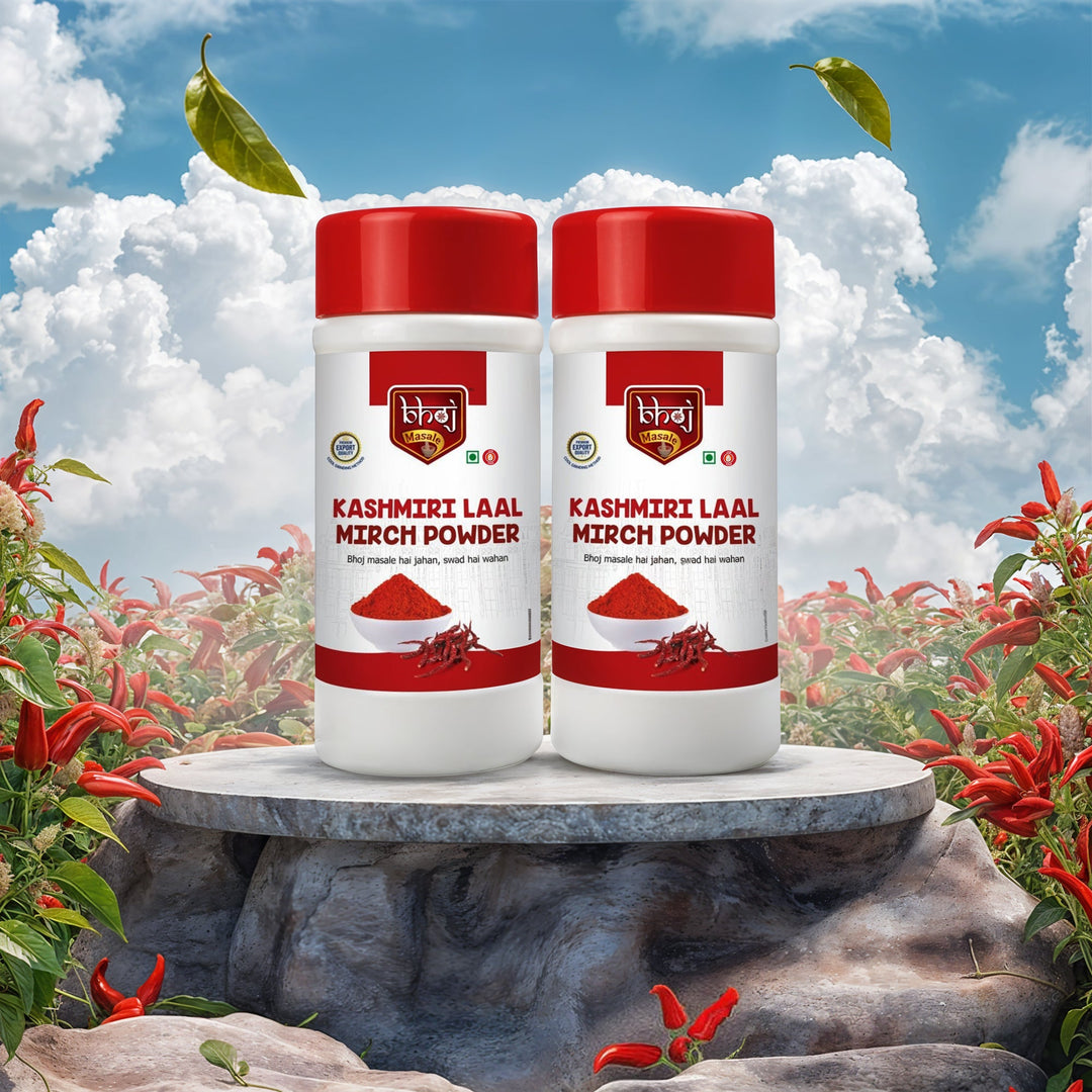 Kashmiri Laal Mirch Powder 1KG (Pack of 2 x 450g net each) - Bhoj Masale