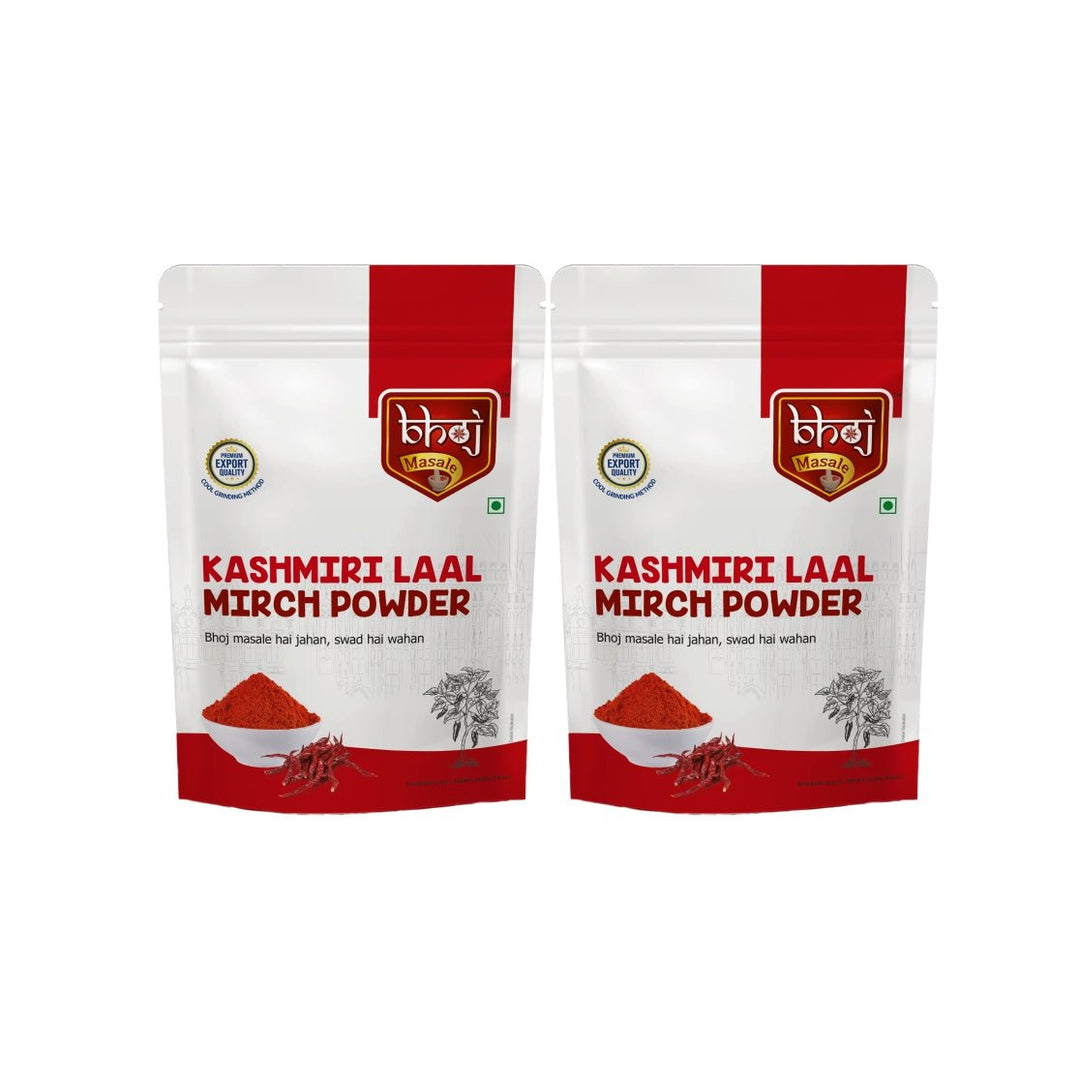 Kashmiri Laal Mirch Powder 400gm (Pack of 2 = 2*200gm) (BOGO offer) - Bhoj Masale