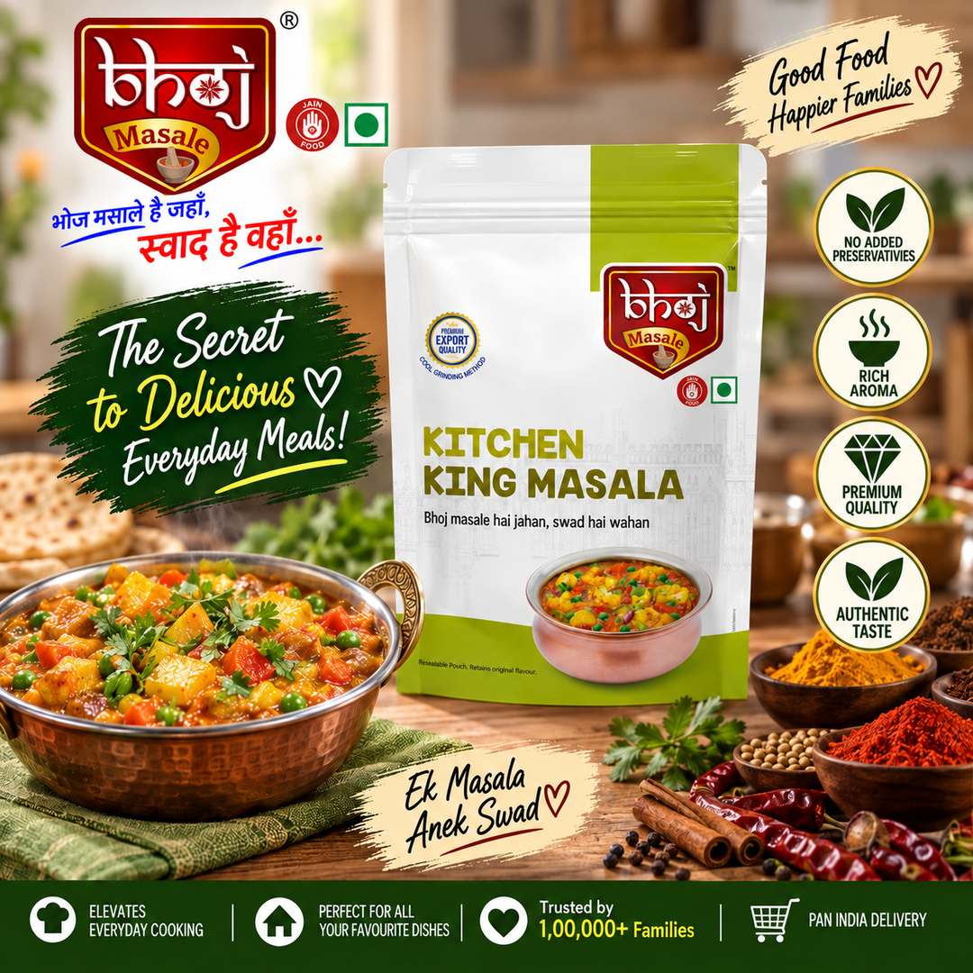 Kitchen King Masala 200g Zip Lock Pouch | The One Masala That Brings Every Dish to Life - Bhoj Masale