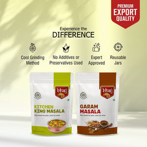 Kitchen King & Royal Garam Masala Combo 2 x 200g each (400gm) - Bhoj Masale