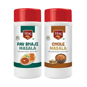 Pav Bhaji Masala & Chole Masala 1000g Combo Pack (2 x 500g each) - Bhoj Masale