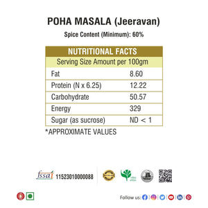 POHA MASALA (JEERAVAN) - 70G (Jain) EXCLUSIVE NEW LAUNCH - Bhoj Masale