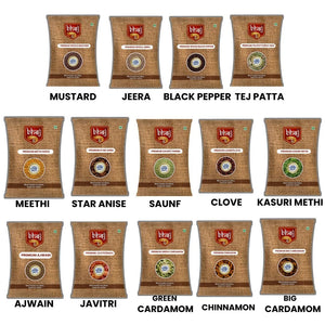 Premium Whole Spices Combon - 14 Variety (Sabut / Khade Masala) - Bhoj Masale
