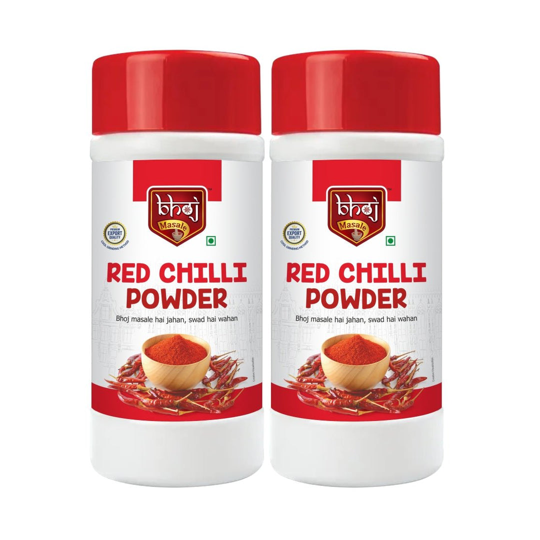 Red Chilli (Laal Mirchi) Powder 1KG (Pack of 2 x 450g Net) - Bhoj Masale