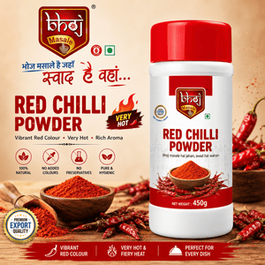 Red Chilli Powder PET Jar 500g (Net 450g) | Authentic Guntur Lal Mirch Powder - Bhoj Masale