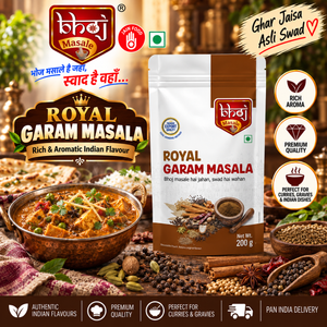 Royal Garam Masala 200g Zip Lock Pouch | The Royal Touch for Special Recipes - Bhoj Masale