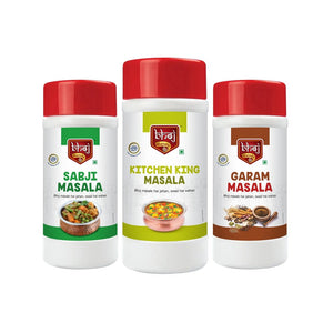 Sabji Masala,Kitchen King & Royal Garam Masala 1500g Combo Pack (3x500g each) The Spicy Trio ! - Bhoj Masale