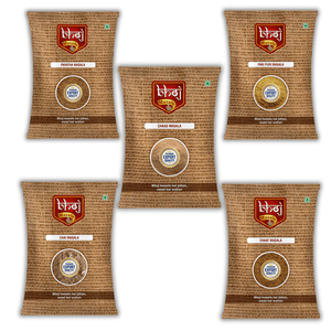 Top Up Masale Combo - 5 x 100 grams each (Total 500 gms) ( No Onion No Garlic Jain Masale) - Bhoj Masale