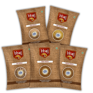 Top Up Masale Combo - 5 x 100 grams each (Total 500 gms) ( No Onion No Garlic Jain Masale) - Bhoj Masale