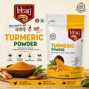 Turmeric Powder (Salem Haldi) 200g Zip Lock Pouch | The Golden Foundation of Every Kitchen - Bhoj Masale